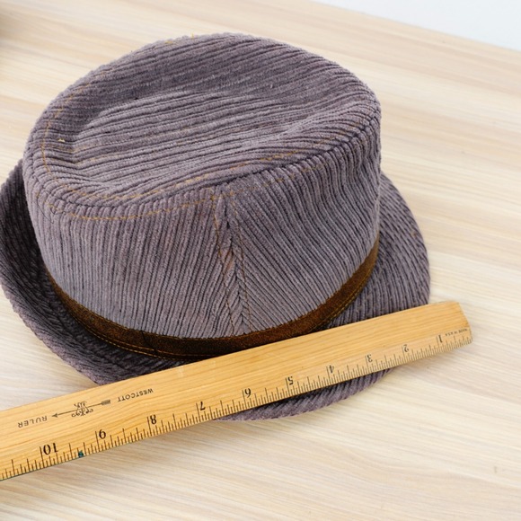 Stetson Western‎ Hat Gray Large Cotton Reverse Corduroy Trilby Traveller Fedora main image 12